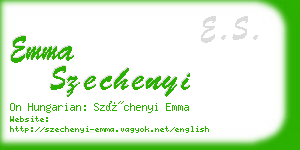 emma szechenyi business card